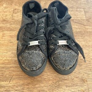 Black Glitter Kids Shoes